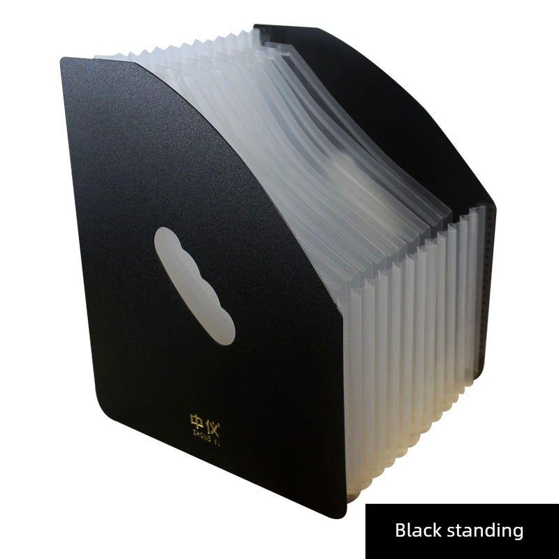 Office Rainbow Note Storage Box Retractable Folder