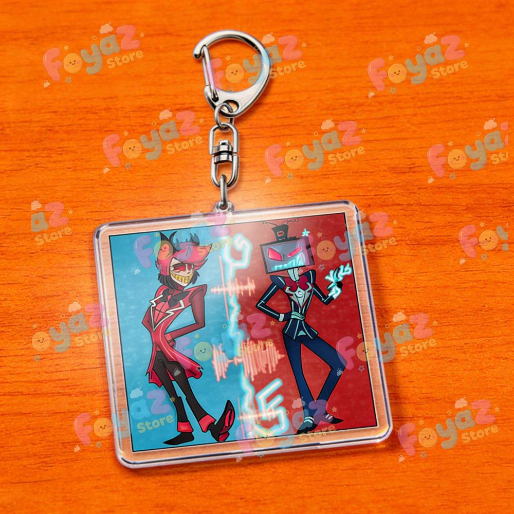 Cool Cartoon Chibi Alastor Vox Keychain Vox Fan Gift Vox Standee