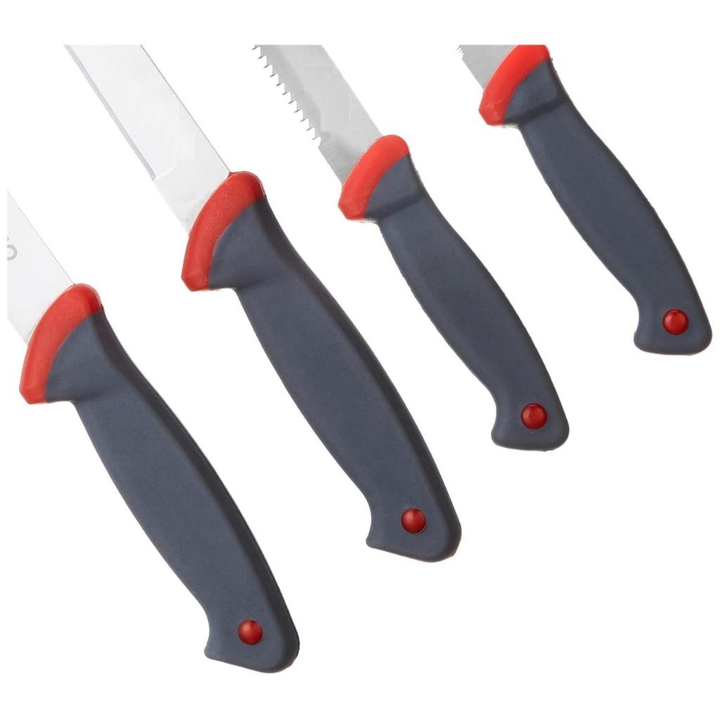 Premium High-Carbon Stainless Steel 4 Piece Knife Set | Laser, Plain, Carving and Bread Knife | Ergonomic Handle Design