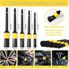 5Black SetPPSilk Cleaning Brush Car Beauty Tools Interior Detail Brush Air Conditioning Vent Gap Brush Detail Brush