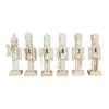 6Pcs Unfinished Christmas Nutcrackers 5 Inch Wooden Nutcracker Figurines DIY Nutcracker Soldier Figures Xmas Craft Project for Holiday Decorations