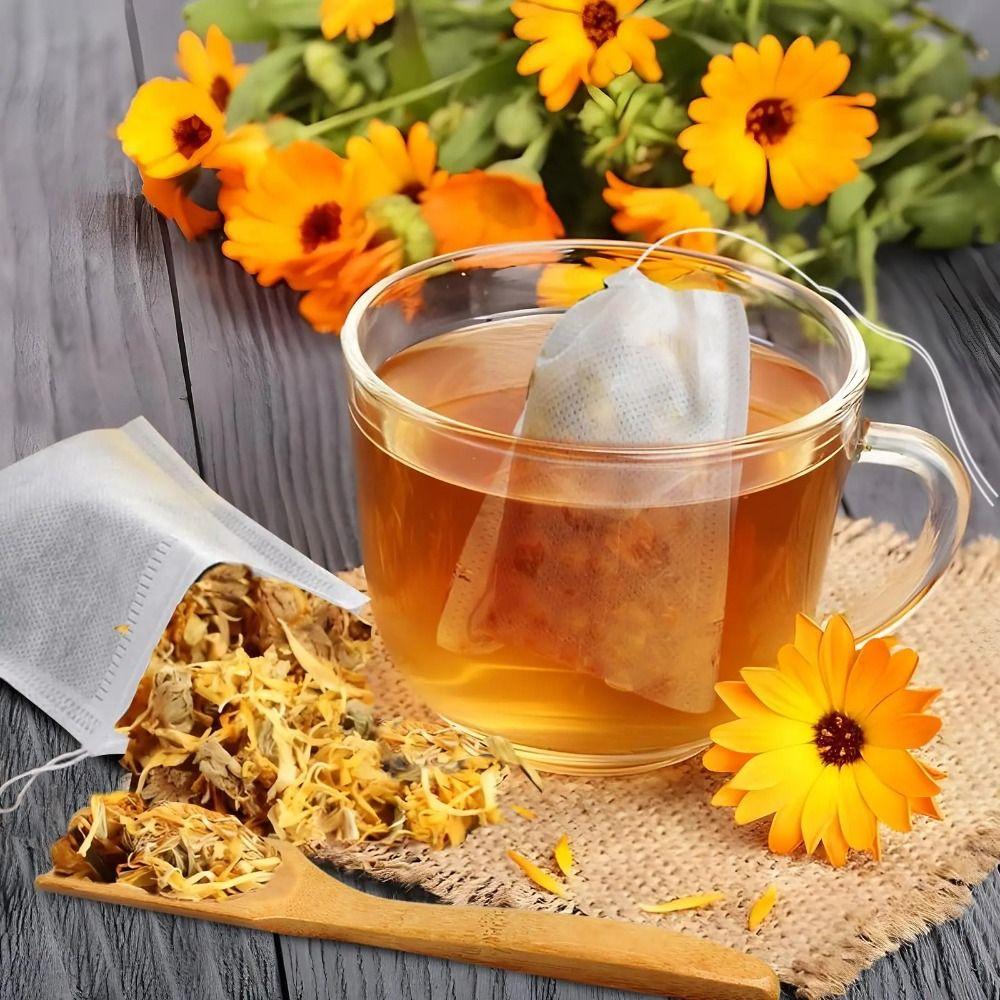 Nowe Jednorazowe Torebki na Herbatę ze Sznurkiem, Materiał Niewiązany Klasy Spożywczej, Filtry do Herbaty, Zaparzacz