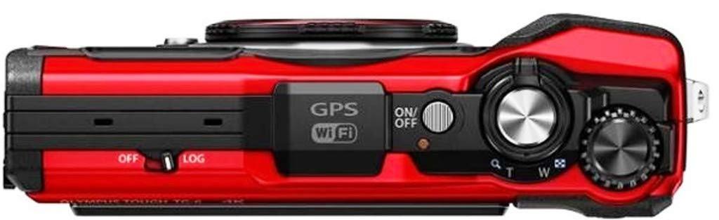 OM Digitalkamera Tough Red, 12 Megapixel CMOS, 15 m wasserdicht, 100 kgf Tragkraft, GPS-SYSTEM/OLYMPUS TG-6 F2.0, integriertes WLAN, TG-6RED