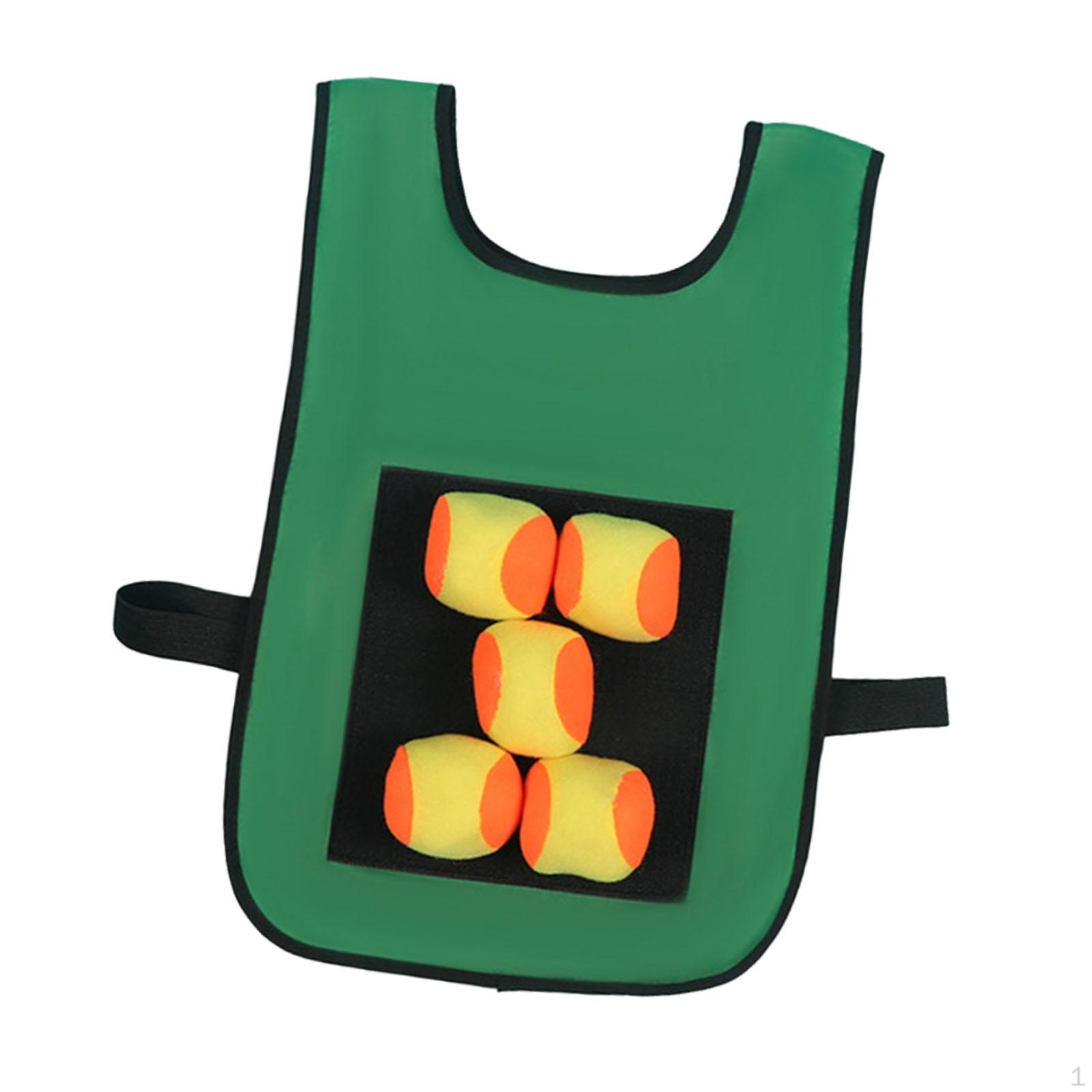 

Dodgeball Activity Set with Sticky Ball And Target Vest for Beach green and kids