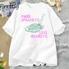 Spaghetti T Shirt Pasta Lover Tee Italian Food TShirt Unisex Women Funny Cotton Short Sleeve Graphic T Shirts Womens Clothing