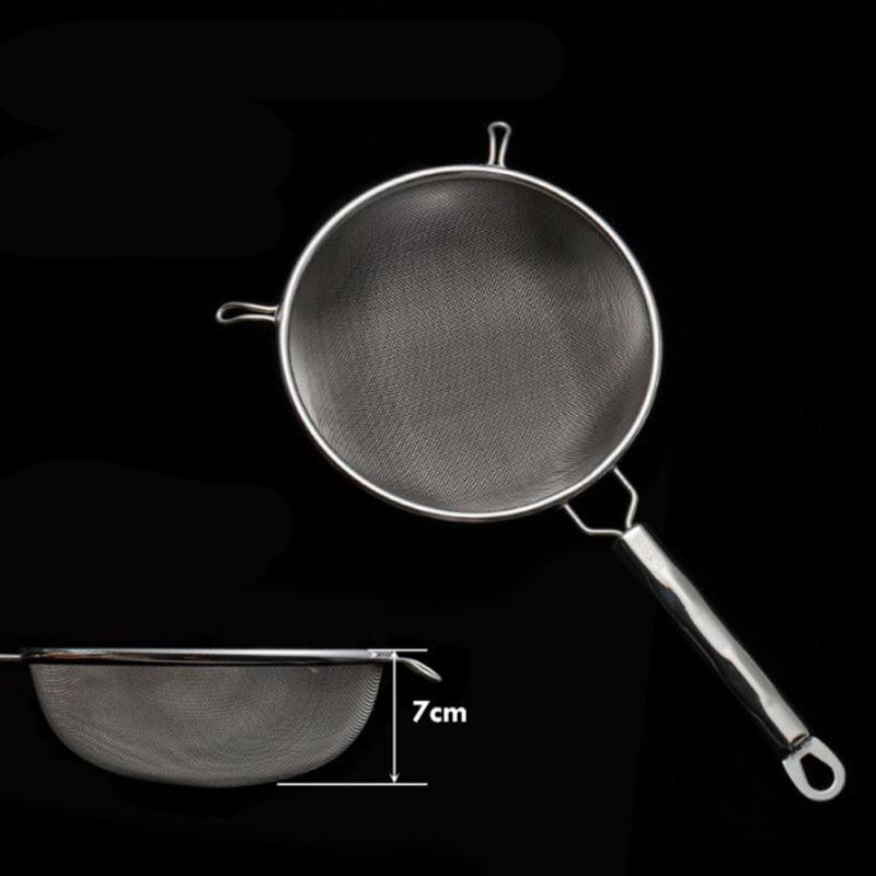 304 Nerezový cedník pro domácnost Háček s dvojitým uchem Pevná rukojeť Křížově tkaná síťovina Filtr Kuchyň