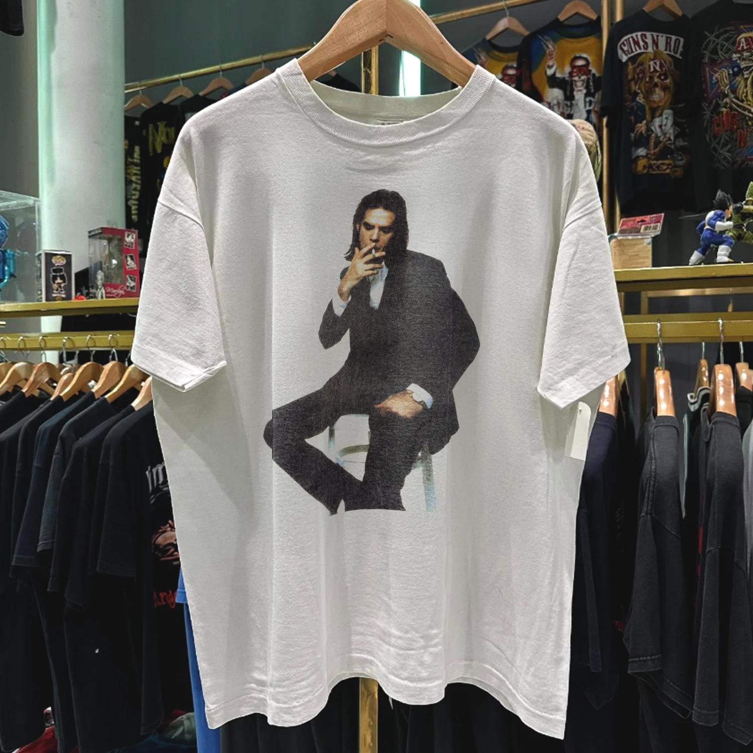 1990 Nick Cave Nippo Australia Tour Aged T-Shirt White M 2XL