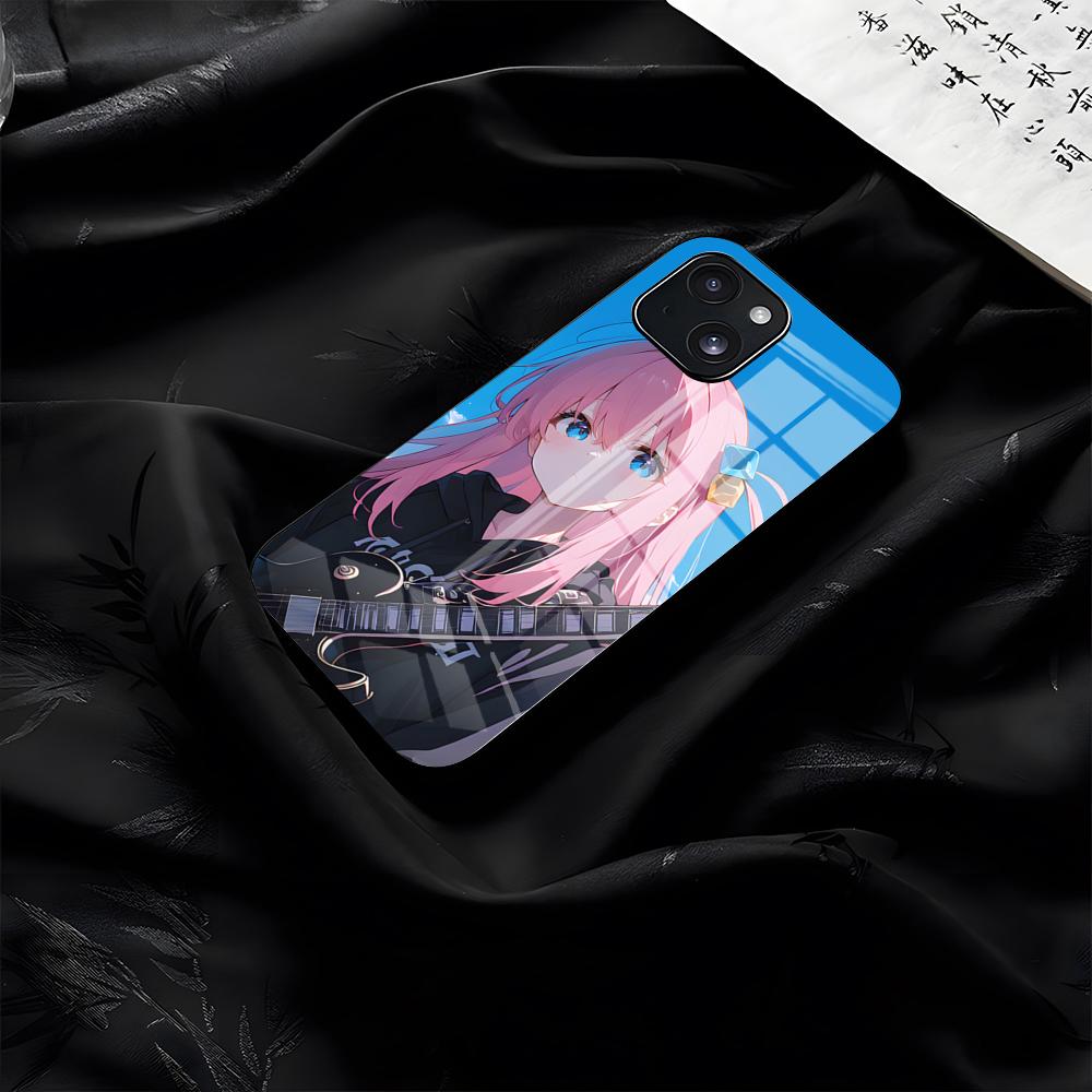 

Bocchi Phone Case For IPhone 17 Pro Max 16 15 14 Pro Max 13 11 Plus Glass Cover iPhone 16 Plus