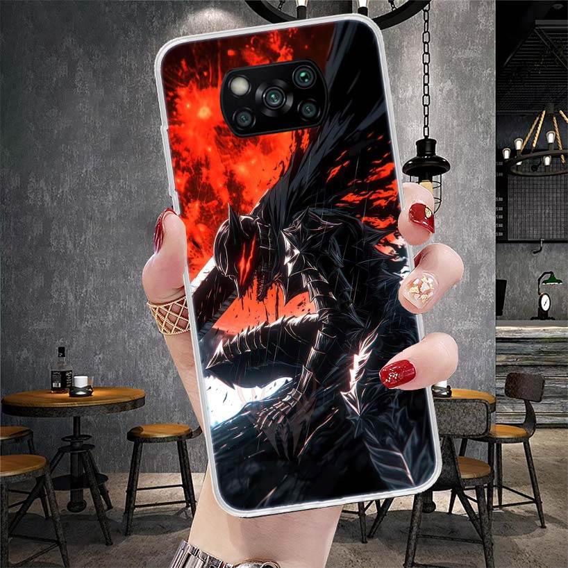 G-Guts B-Berserks Anime Soft Phone Case For Xiaomi Redmi 15C 15 13C 13 Poco X5 X6 X7 F7 Ultra M7 12C 12 10 10C 9C 9A 9T 9 Fundas
