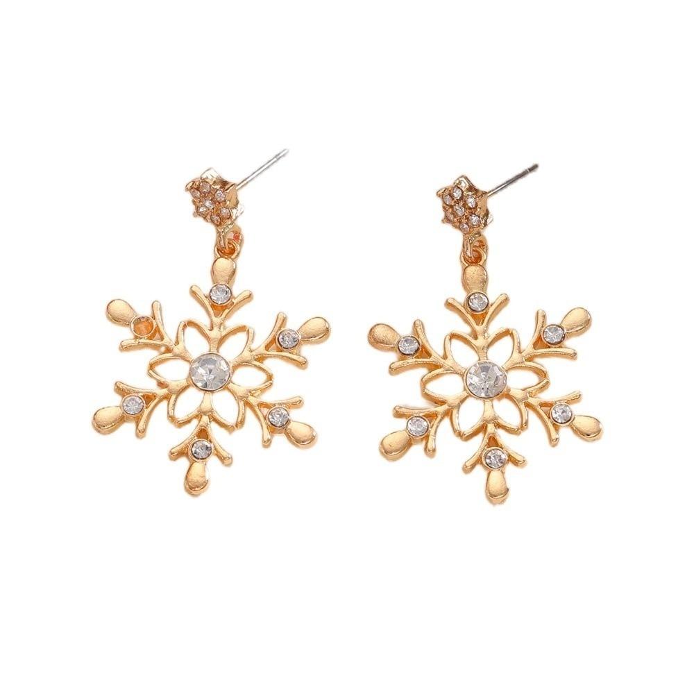 Sparking Zircon Earrings Luxury Christmas Earrings Elegant Xmas Earrings  Women Gift