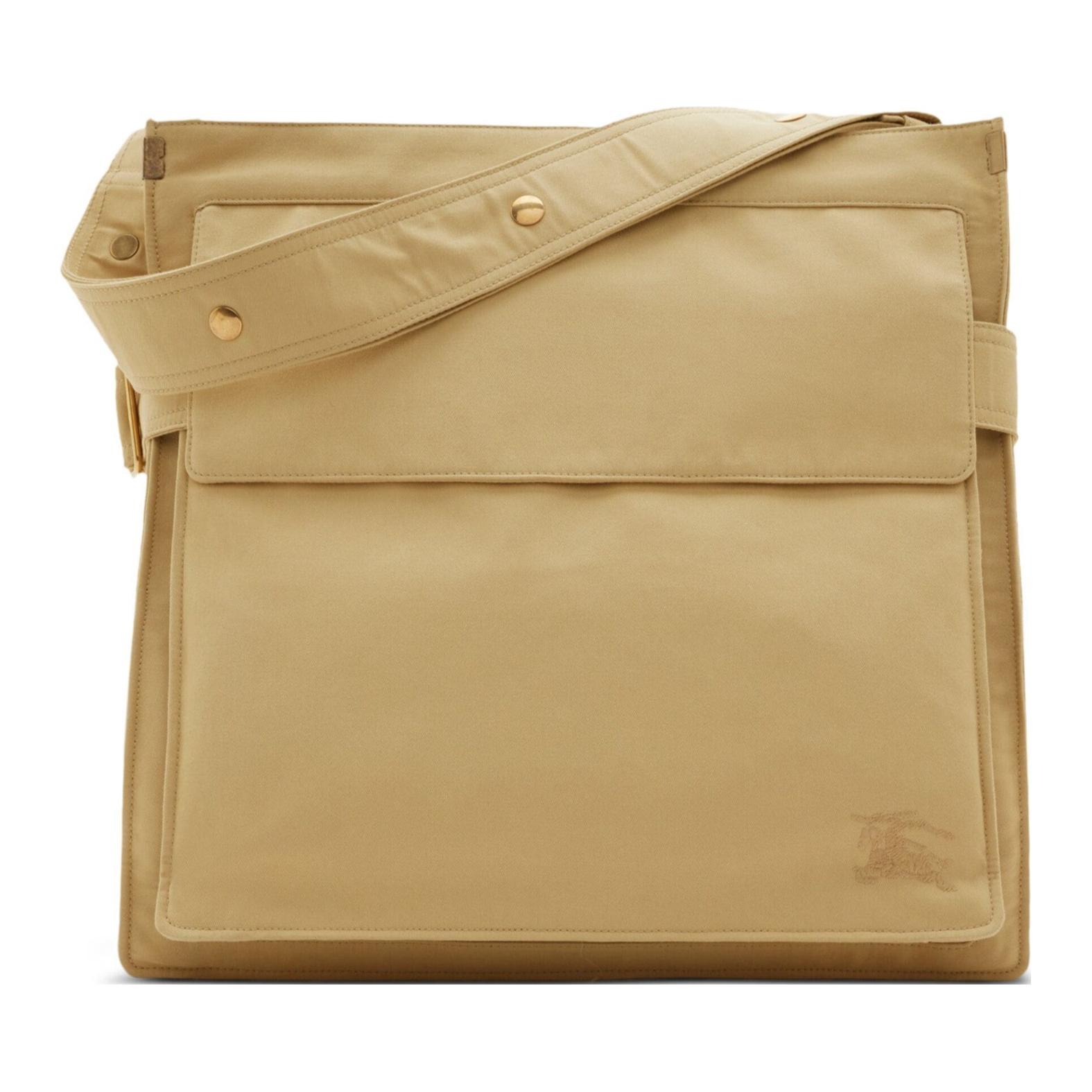 

Burberry Solid Color Adjustable Strap Leather Shoulder Tote Bag Men bags Khaki 80945551 Basic Set (Bag+Dust Bag)