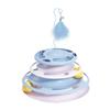 New Flying Saucer Cat Turntable Toy Four-layer Cat Play Plate Self-entertaining Cat Toy Leaking Food Pet Toy