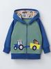 Creative Cartoon Embroidered Hoodie for Kids - Long-Sleeved Zipper Sweatshirt