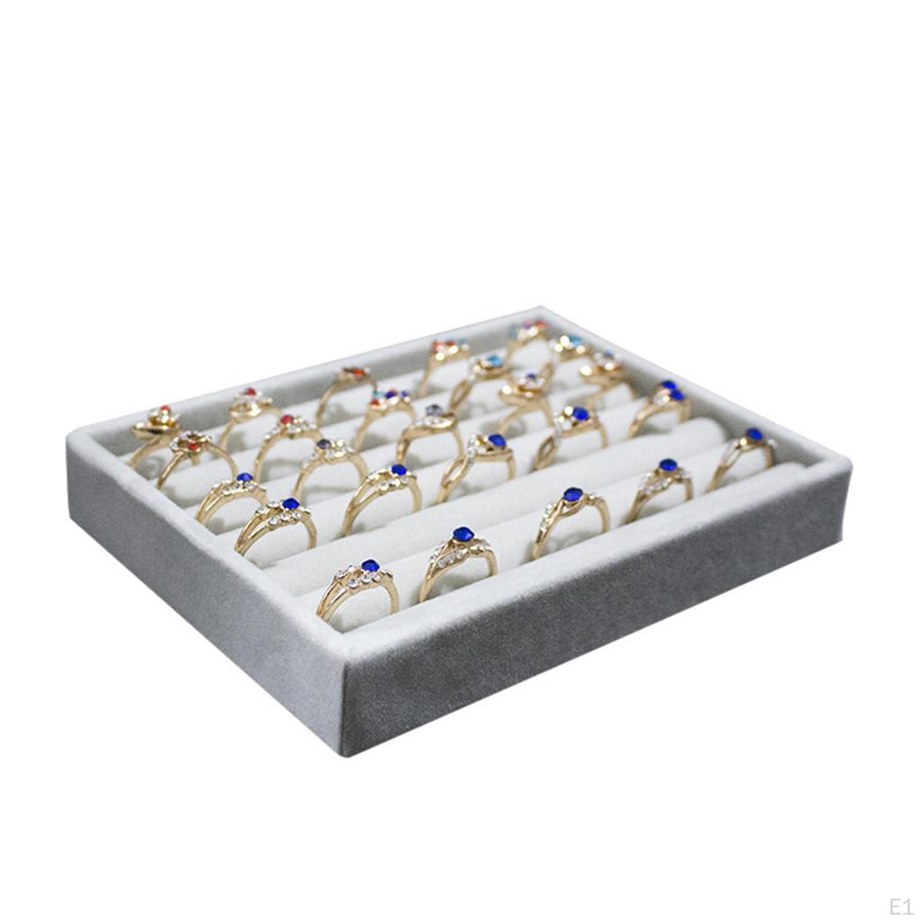 Jewelry Display Holder, Earrings Organizer Tray, Storage Showcase Flannel Studs Case