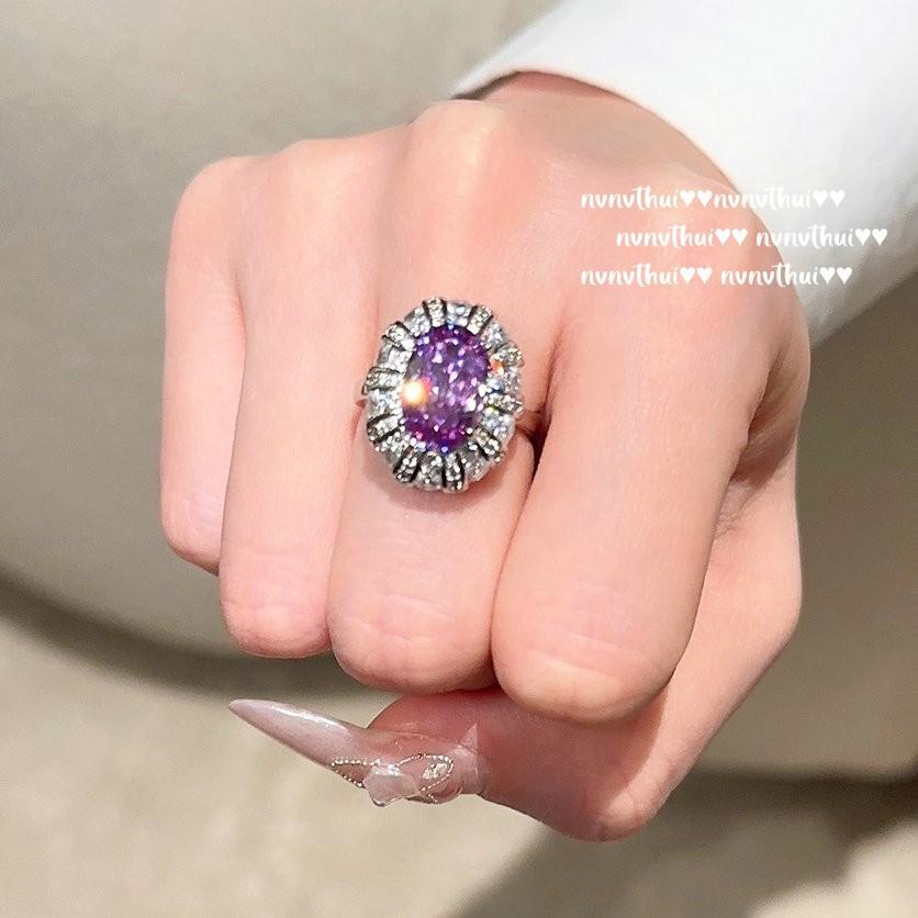 Лавандово-фиолетовое яйцевидное драгоценное камневое лепестковое жемчужное ожерелье, Папалача, Принцесский розово-фиолетовый цветок циркона, Браслет.