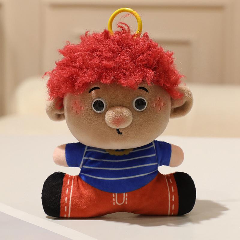 1419Cm Cute Human Figure Plush Pendant Stuffed Colorful Hair Male Female Keychain Decor Plushie For Bag Present
