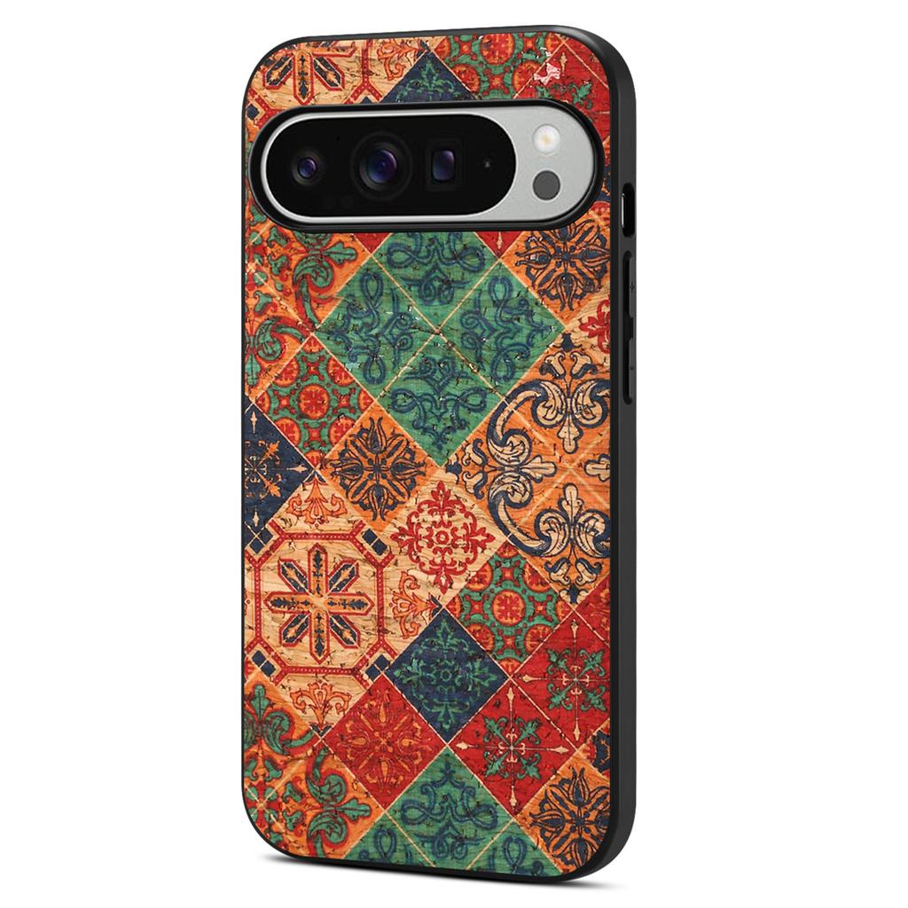 For Google Pixel 10 Pro XL Case Flower Print PU Leather+PC+TPU Phone Cover