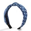 1/3 Stück Geknotetes Print Denim Stoff Stirnband für Frauen Mädchen Shopping Gesichtswäsche Haarreif Einfaches Denim Kopfschmuck
