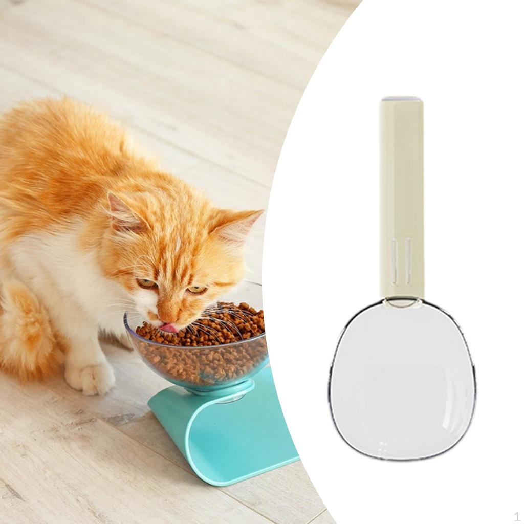 Messbecher für Tierfutter für Hunde mit Beutelclip und Katzenlöffel