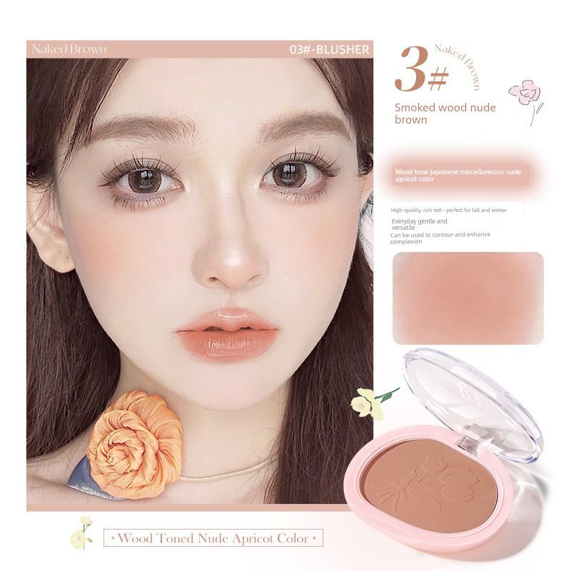 Novo Single-Color Blush 2025 New Popular Low-Saturation Color Palette Korean Style Sun-Kissed Glow for Women Brightening and Contouring Palette