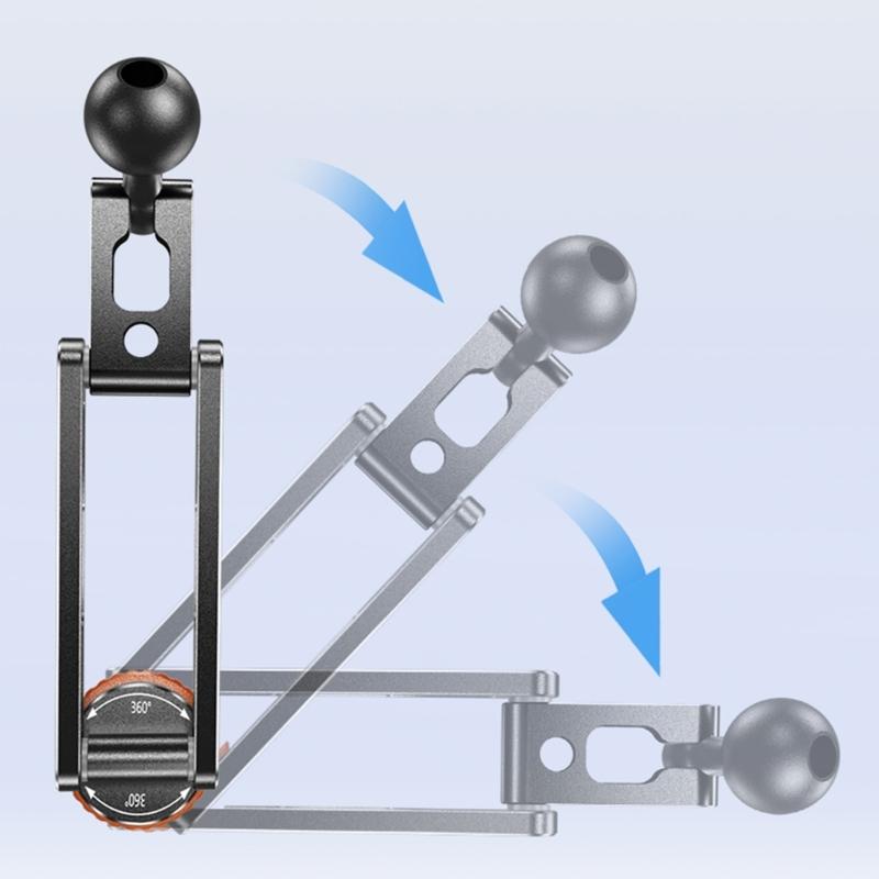 Adjustable Car Mobile Phone Mount Base 17mm Ball Head Adapter Fit 1/4 Tripod Screw Hole For Secure Device Positioning