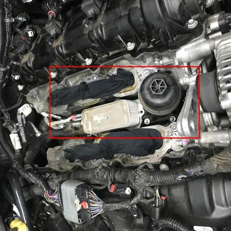 Car Engine Oil Cooler and Filter Housing Adapter Sensor Kit 5184294AE For Chrysler 200 300 Dodge Journey Jeep Ram 3.6L 2011-2013