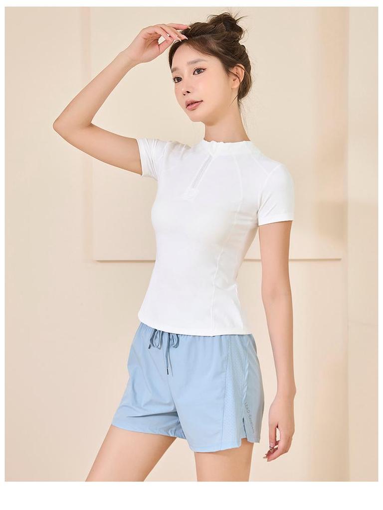 Breathable Summer Workout T-shirt for Running, Gym, and Yoga