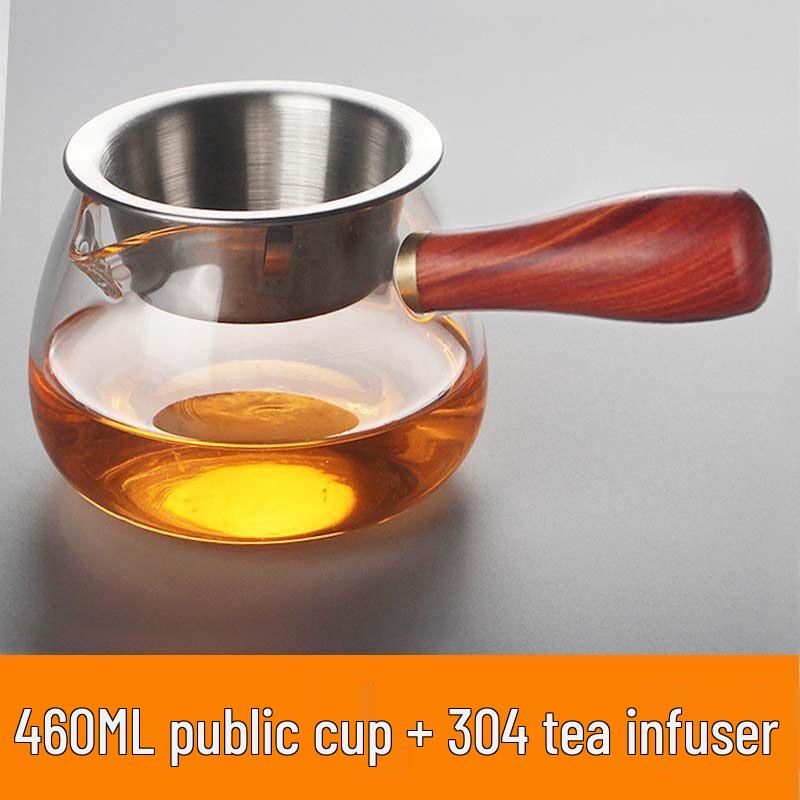 ZISIZ Thickened Side-Handle Heat-Resistant Glass Gongdao Cup