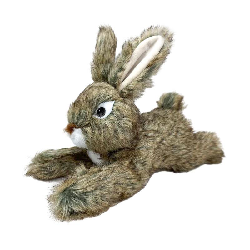Realistisches Plüsch-Kaninchen-Hundespielzeug, langlebig, kaubeständig, quietschendes Spielzeug für kleine Hunde