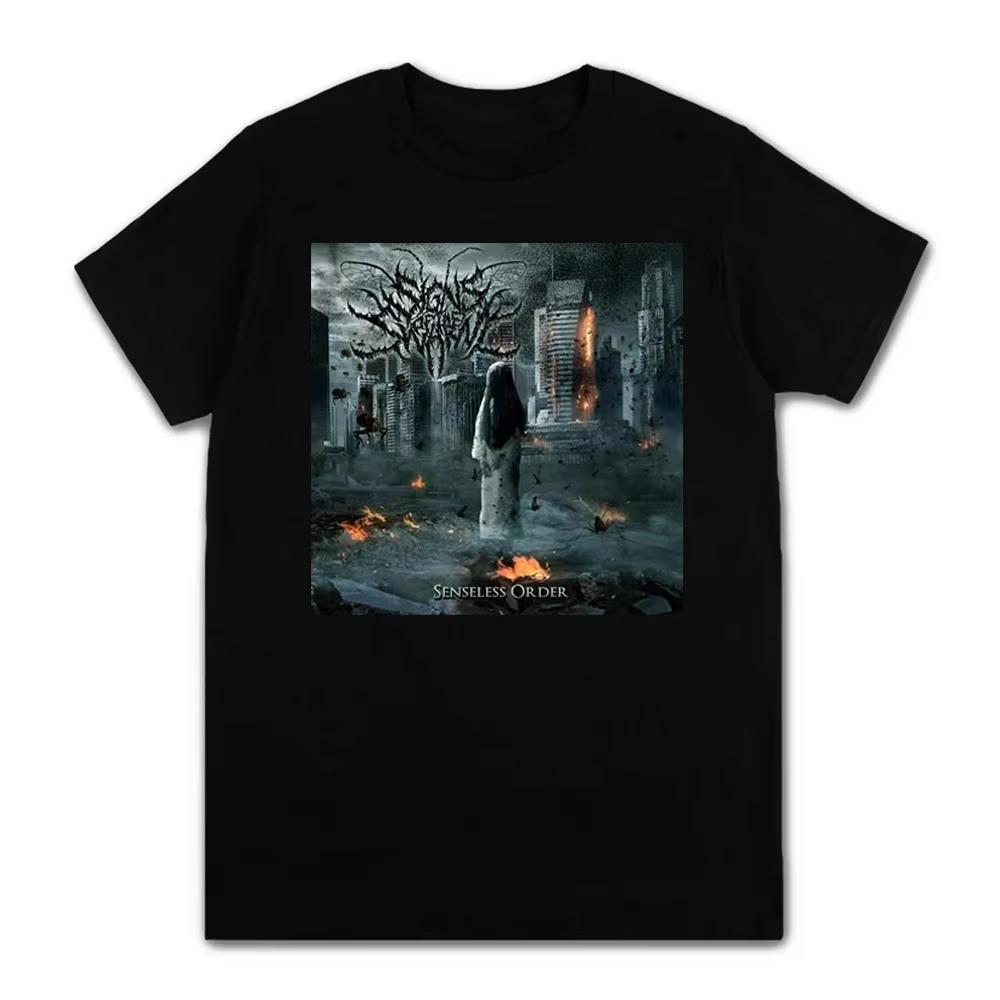 Vintage Deathcore T ShirtSigns of The Swarm Graphic Print Short Sleeve Fashion Casual Streetwear Unisex EU Size T Shirt