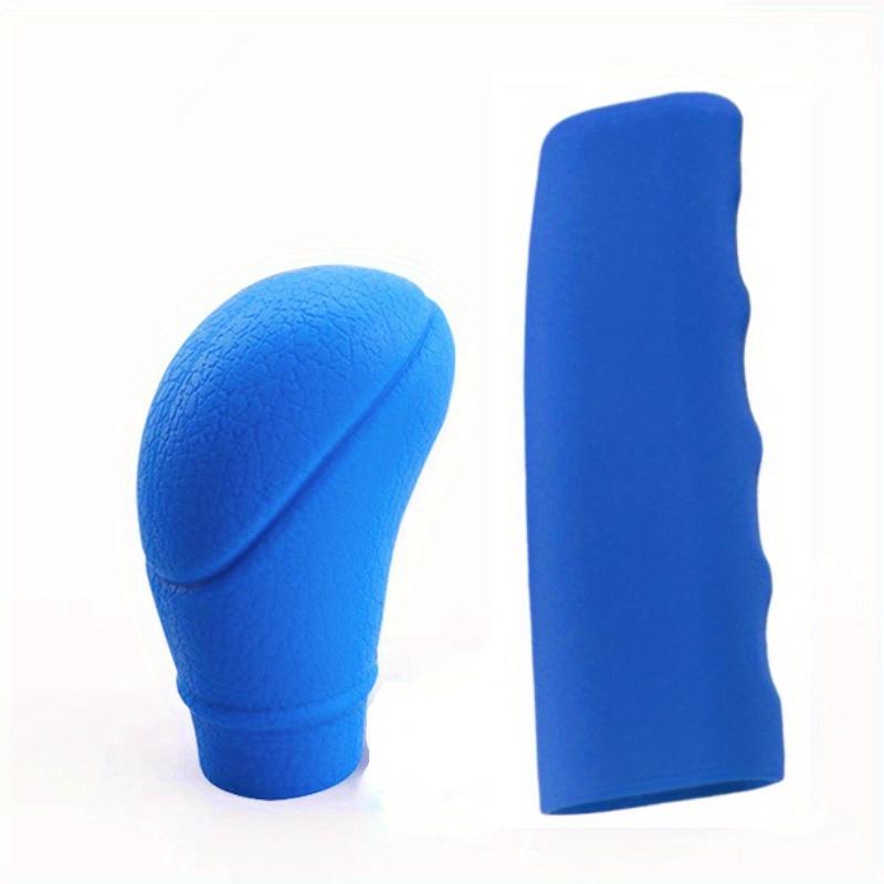 

Set of 2 Universal Covers for Car Gear Shift Knobs and Handbrakes, Designed and Enhance The Style of Your Vehicle синій