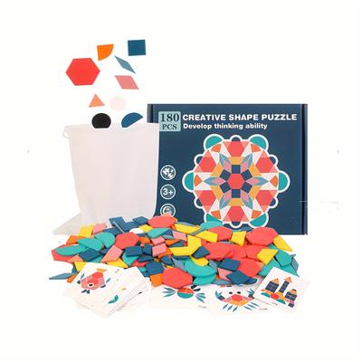 Wooden Tangram Puzzle Toys, Geometric Shape Toys, Parent Child Interactive Educational Toys, Holiday Gifts And Birthday Gifts.