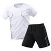 Men's Quick-Dry Sports Suit: Short Sleeve T-Shirt & Summer Fitness Football Training Gear. Custom Logo Option Available.