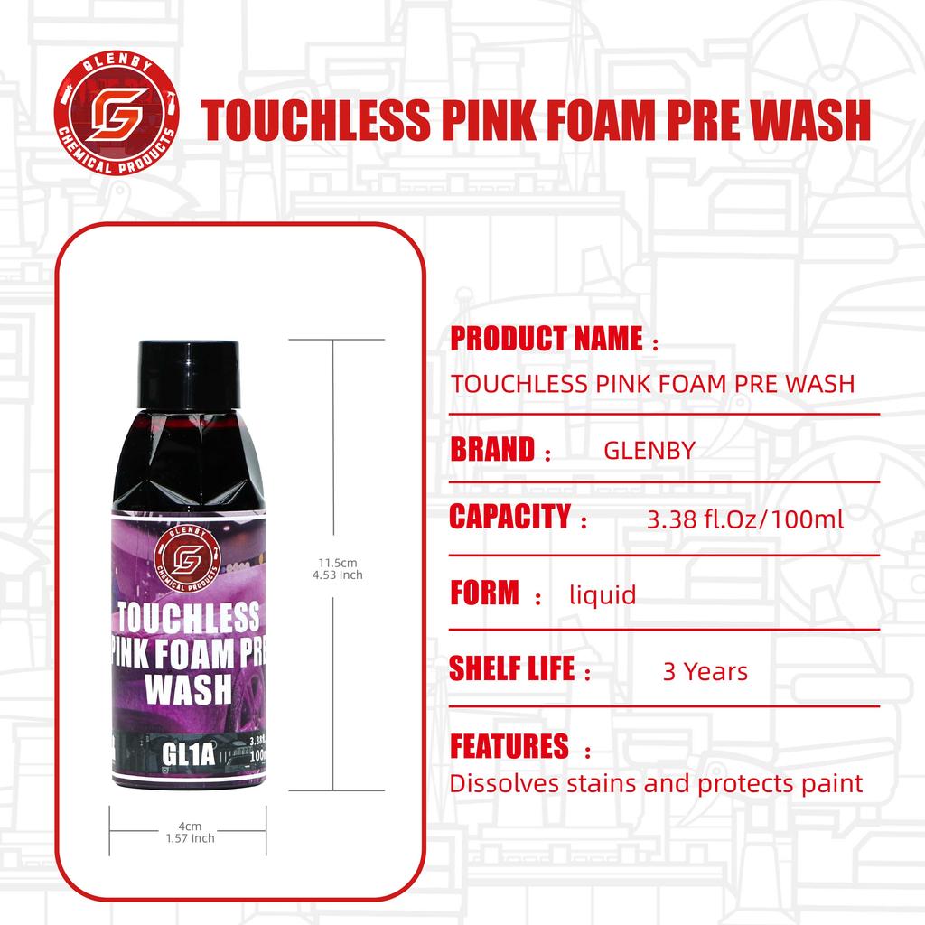 Glenby Car Wash Active Foam Touchless Color Shampoo Soap Snow Foam For Automatic Car Care Wash Cleaner