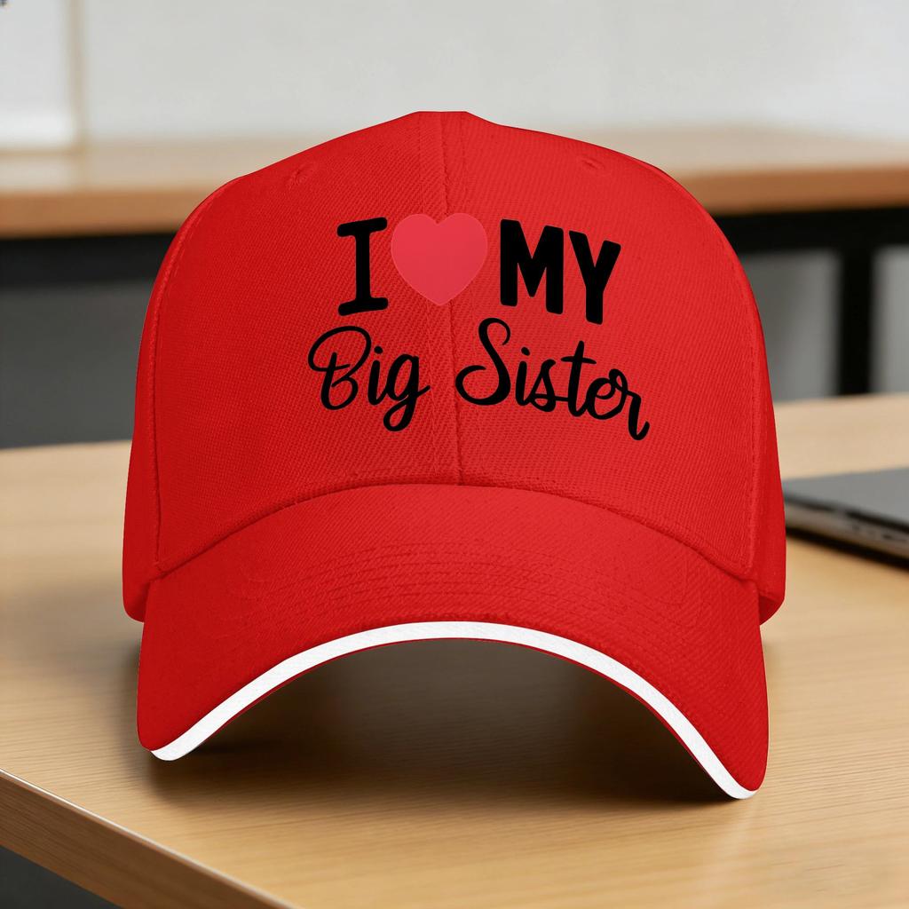 Summer Casual Baseball Cap I Love Mybig Sister  Hiking Fishing Trucker Hat For UnisexTeens SunProof  Streetwear Baseball Caps