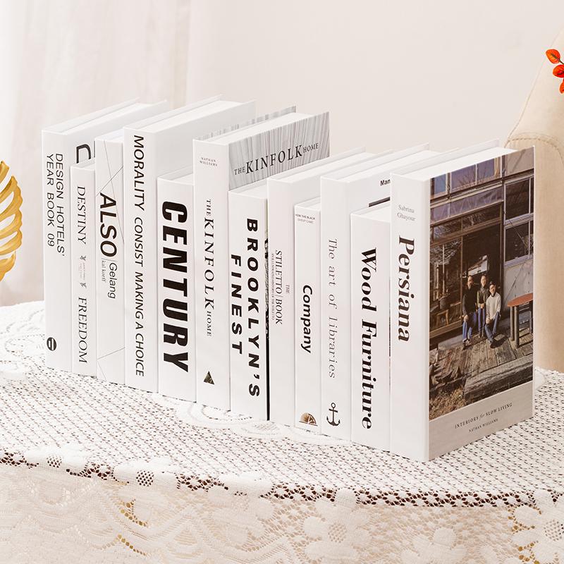 Luxury Fake Book Ornaments: Decorative Books, Simulation Props, English Book Models for High-End Photography