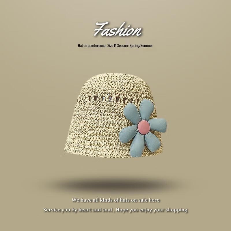Chapeau de Soleil de Plage Pliable en Paille pour Femme