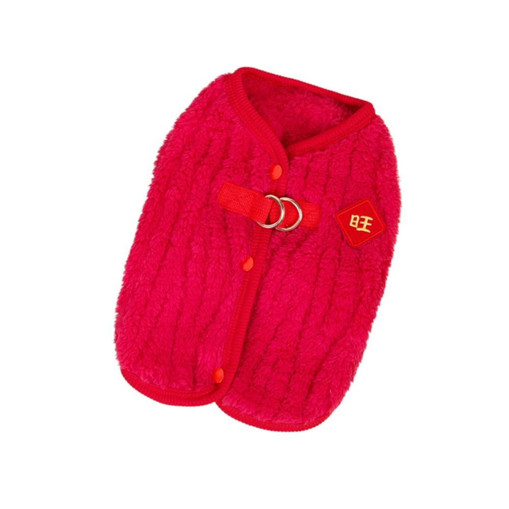 

Бархатный теплый жилет для собак и кошек, одежда для щенков, пальто для собак, товары для собак, свитер для домашних животных, китайский Новый год XL