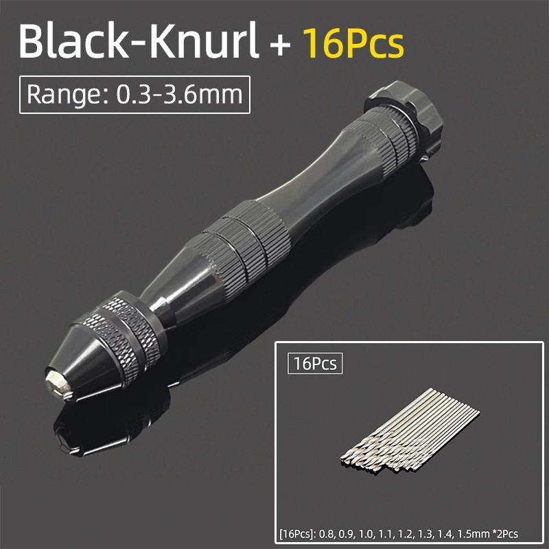 Mini Micro aluminiowa wiertarka ręczna 0.3-3.6mm z uchwytem bezkluczowym wiertła kręte HSS do biżuterii rzemieślniczej ręczne wiercenie narzędzia obrotowe