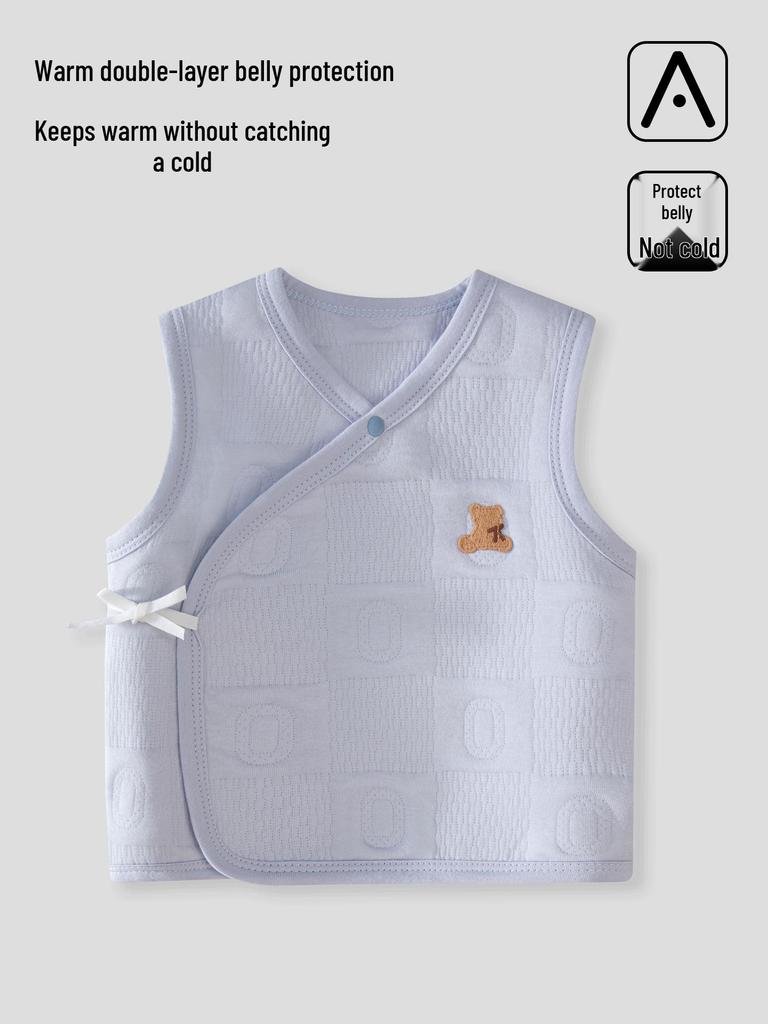 Newborn Double-Layer Quilted Cotton Vest for Boys & Girls - Spring/Autumn