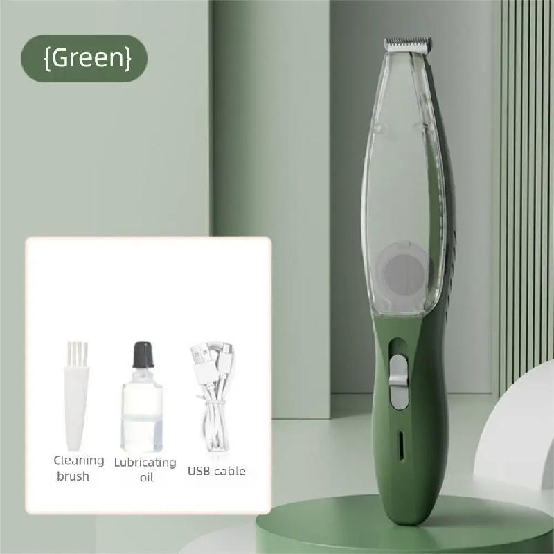 Rechargeable USB Electric Dog Groomer 2-in-1 Hair Suction Pet Shaver Low Noise Dog Paw Trimmer Cat Ear Trimmer