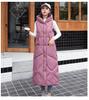 Frauen Herbst Winter Lange Weste Warme Outwear Mantel Übergroßen Mit Kapuze Puffer Jacke Mantel Baumwolle Gefütterte Parkas