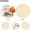 2D Flat Autumn Harvest Festival Wooden Sign, Unique Hello Fall Decorative Plaque, Ideal for Outdoor, Indoor, Home Decor