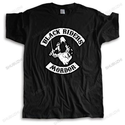 T-shirt de Marca de Verão Masculina Algodão Camiseta BLACK RIDERS MORDOR Moda Unissex Estampada Camiseta de Alta Qualidade Tamanho Europeu