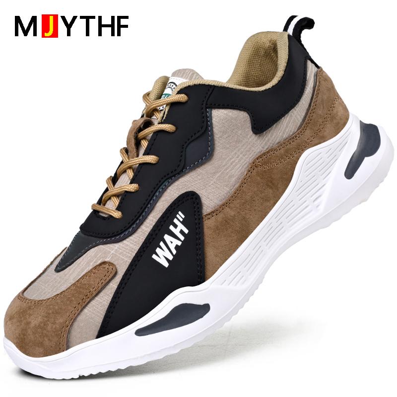 

Модная мужская обувь со стальным носком, рабочие кроссовки, мужская неразрушимая рабочая обувь, ботинки, устойчивые к проколам, защитная обувь для мужчин 36