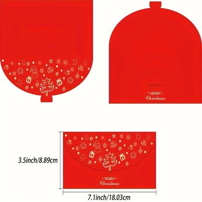 4/8pcs Decorative Envelopes for Gifts, Featuring Golden Foil Designs, Perfect for Christmas, Festivals, New Year Celebrations