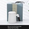 Ceramic Tea Brewing Mug with Wooden Handle, Lid, and Filter - Large Capacity Office Souvenir Cup