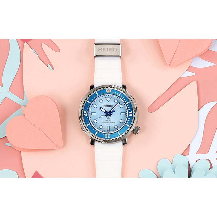 Seiko Prospe Quartz Movement Silicone Strap Watch Women's Watch Blue Dial SUT423P1