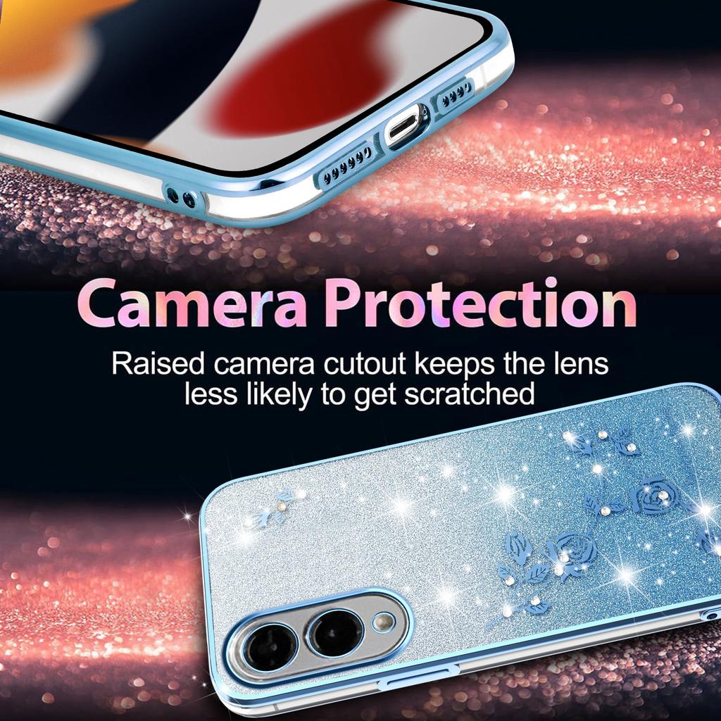 KADEM For Samsung Galaxy S25 Edge Case Flower TPU Flexible Gradient Phone Cover