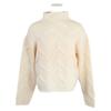 Chanel [Good condition/Domestic Regular Product] 99A P13656V00633 Cable Turtleneck Knit Sweater/ Tops 38 IvoryUsed
